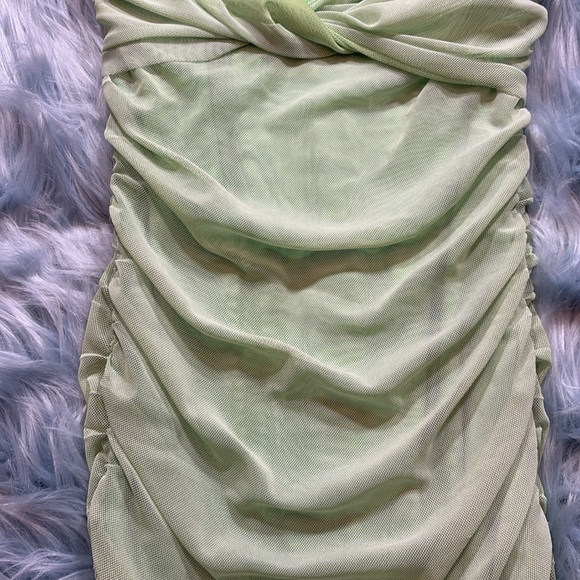 NWOT Zara Green Tulle Mini Dress sz XS - Picture 4 of 8